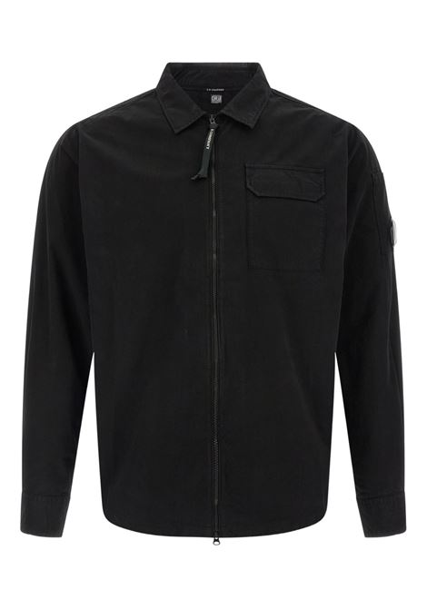 zipped lens overshirt man black C.P. COMPANY | RCCMOS705A-110143G999